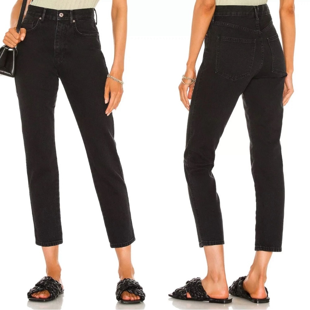 Free People we the free Stove Pipe Jean in Black Out